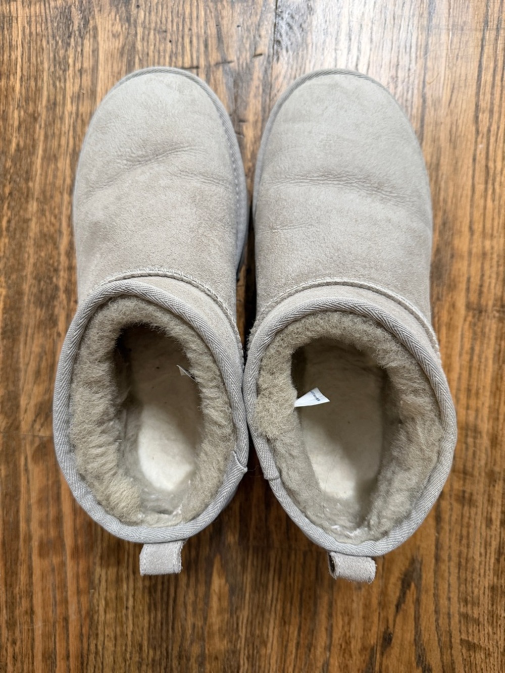 UGG Short Slip-On Boots in Light Gray